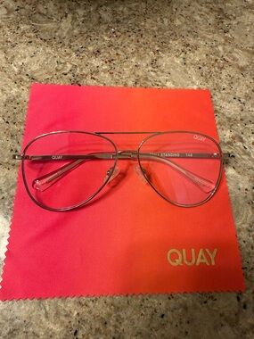 Quay Still Standing Aviator Blue Light Glasses